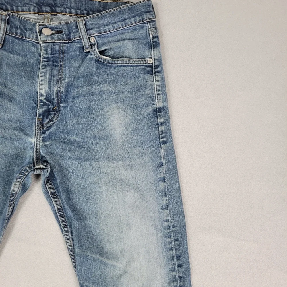 Levi's Jeans Mens 33x32 Blue 513 Slim Straight Stretch Denim Pants 513-1563